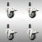 Service Caster 3 Inch 316SS Thermoplastic Rubber Swivel 1-1/4 Inch Stem Caster Set Lock Brake SCC-SS316TTLEX20S314-TPRB-114-4 - alternate 1